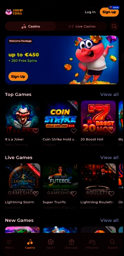 Royal Game mobile app preview